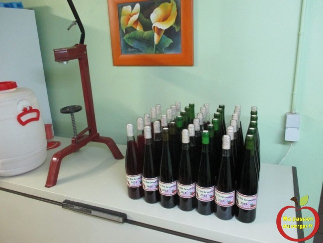 La quantité de bouteilles de vin de groseille par fut de 30 litres-regrevudnoissapamegres