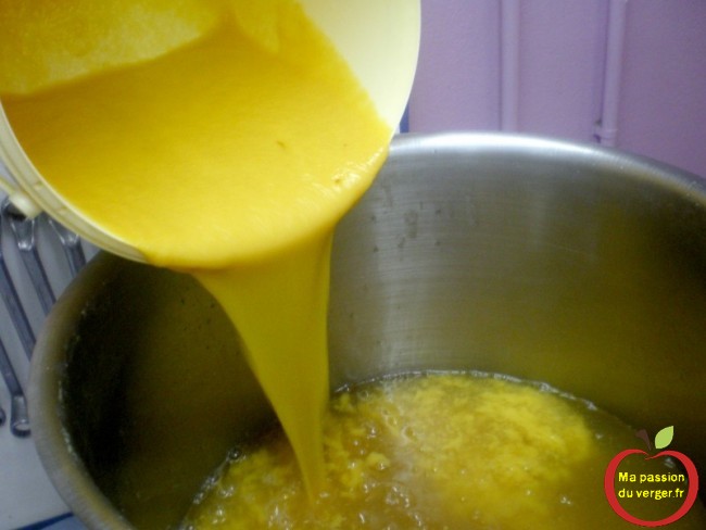 Rajouter la purée de mirabelle au jus pour faire un smoothie maison 